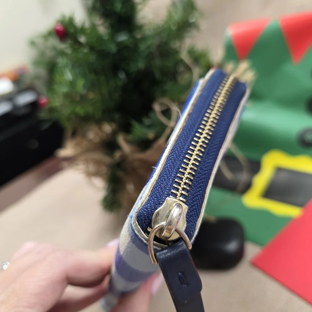 Kate Spade Blue Plaid Wallet - Picture 9 of 9